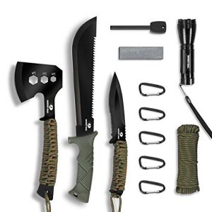 One-Piece Camping Hatchet and Hunting Knife