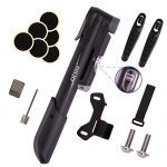 Portable Compact Bicycle Pump with Pressure Gauge