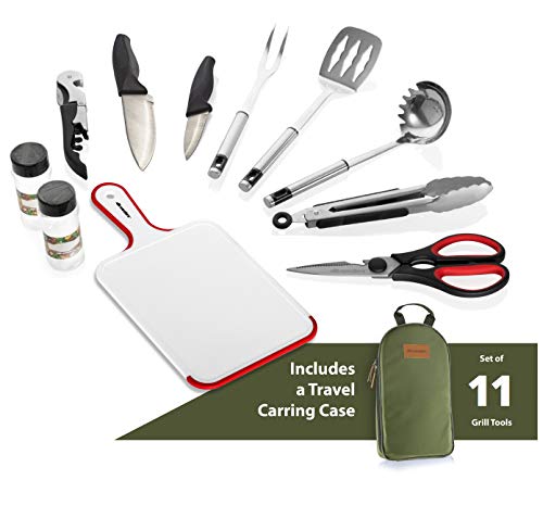 11 Piece Camp Kitchen Cooking Utensil Set ⋆ OutdoorFull.com