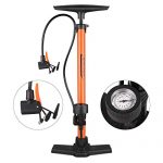 Bike Floor Pump with Gauge and Foot Activated