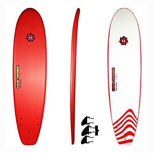 Red-Premium Foam Deck Surfboards-Wax-Free for Adults and Kids