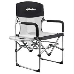 Camping Folding Mesh Chair with Side Table and Handle