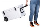White Camping Cooler with Wheels