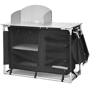 Portable Camping Kitchen Table with Storage Organizer