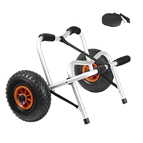 Canoe Carrier Trolley with Strap Tires Wheels for Transporting Kayak