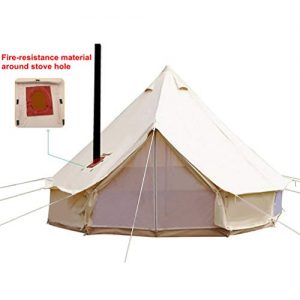 Camping, Glamping, Traveling Bell Tent with Stove Jacket