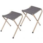 Folding Camp Stools for Adults, 15-inch Tall
