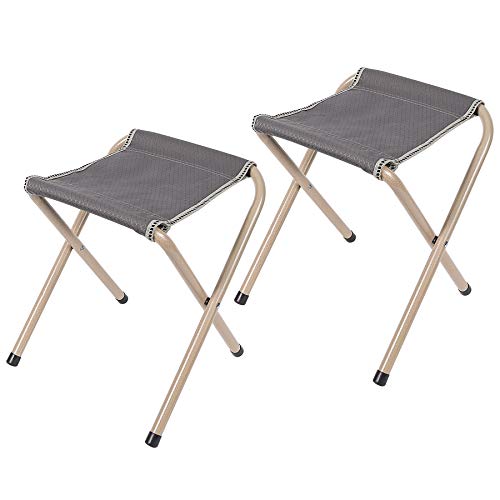Folding Camp Stools for Adults, 15-inch Tall