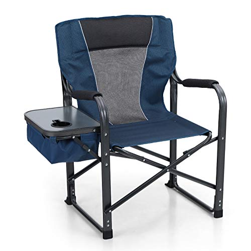 Folding Camping Chair with Side Table Heavy Duty