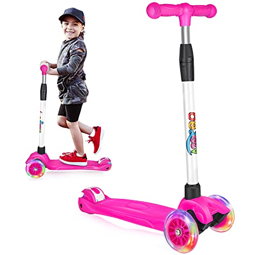 Scooters for Kids 3 Wheel Kick Adjustable Height