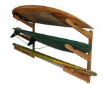 Wooden Surfboard Wall Mount for Surf Boards, Snowboards, Skateboards