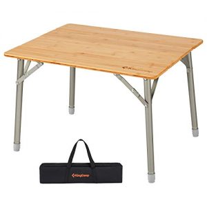 Lightweight Stable Folding Camping Table Bamboo
