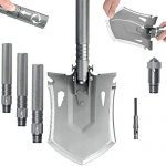 iunio Survival Folding Shovel with Handle Lock Design