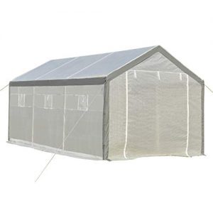 Outsunny 20' L x 10' W x 9' H Large Walk-in Greenhouse