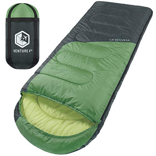 Water Resistant Backpacking Sleeping Bag for Adults & Kids