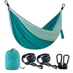 Lightweight Portable Parachute Nylon Hammock Set for Travel, Backpacking