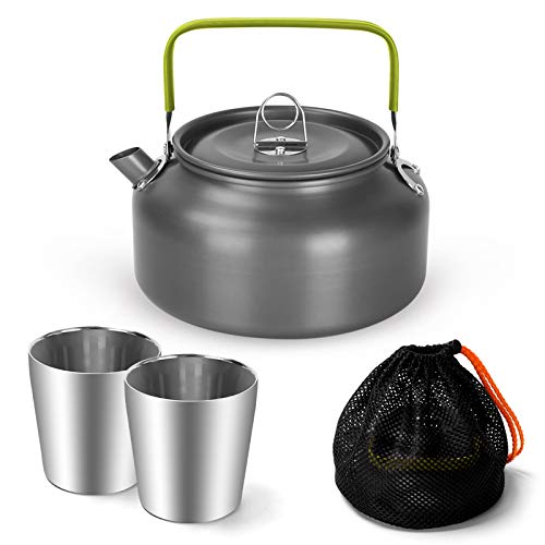 Lightweight Camping Kettle Set with 2 Cups