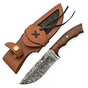 HOMETOWN KNIVES Damascus Knife for Hunting