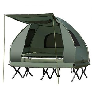 Folding Tent Combo with Air Mattress & Sleeping Bag