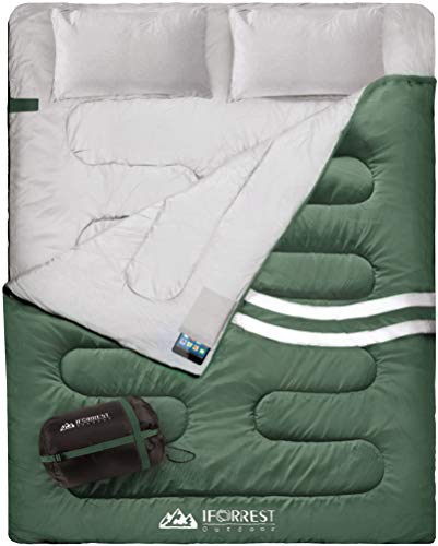 Double Sleeping Bag for Adults Extra-Wide & Warm