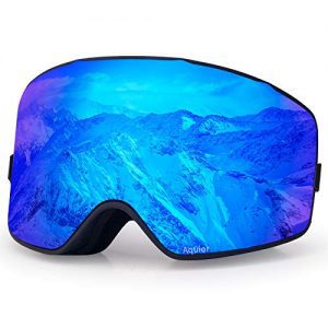 Aquior Ski Goggles, Large Premium Goggles with Anti Fog