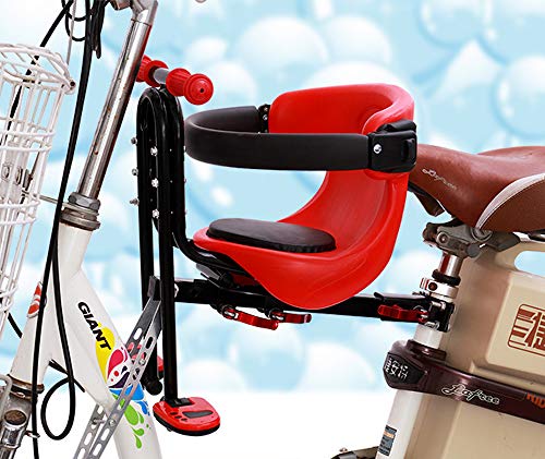 Bike Child Seat with Cushion Armrest Saddle Cushion Back Rest Foot Pedals