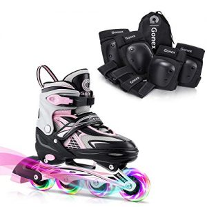 Gonex Inline Skates with Skateboard Elbow Pads Knee Pads