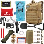 Tactical Backpack 42L with Hydration Bladder and Survival Gear
