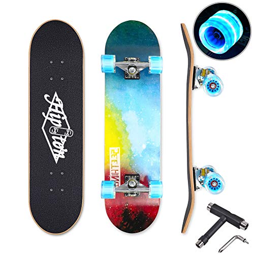 Professional Skateboard with Upgraded Widened Wheels