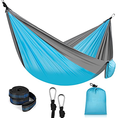 Portable Single & Double Hammock with 2 Tree Straps