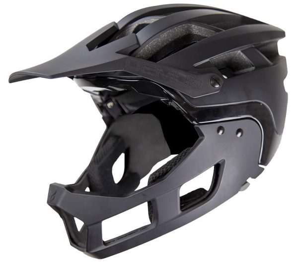 Link System Mountain Bike Helmet with Removable Chin Guard