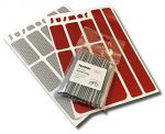 Bike Spoke Reflectors, Red and White Reflector Stickers