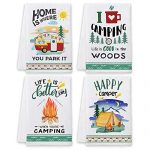Tree Camping Dish Towels and Dish Cloths