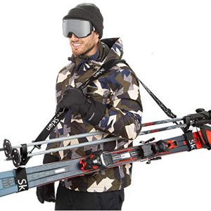Ski Strap and Pole Carrier Cushioned Shoulder Sling