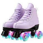 Cowhide Roller Skates for Women and Men High-Top