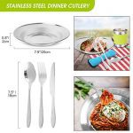 Camping Cookware Mess Kit with Base Dinner Cutlery Sets - Image 6