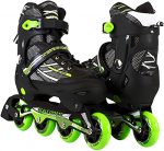 Green Adjustable Inline Skates 8-11 Sizes