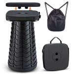 Square Collapsible Portable Stool with Seat Cushion