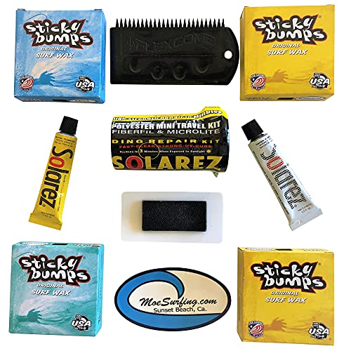 Sticky Bumps Wax plus Solarez UV Cure Resin Ding Repair Kit