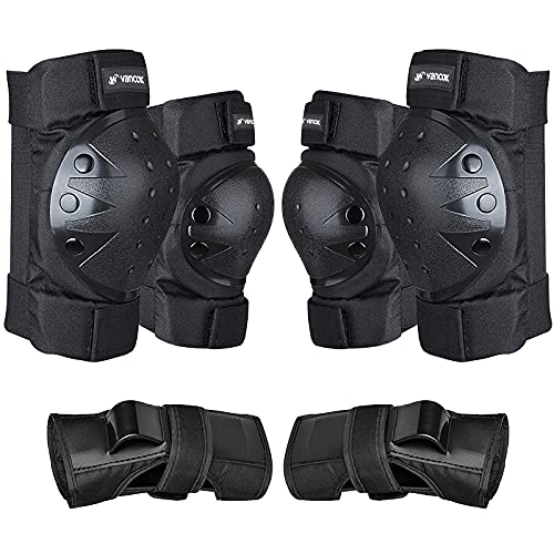 Vancok Knee Pads for Youth/Adult Elbow Pads Wrist Guards