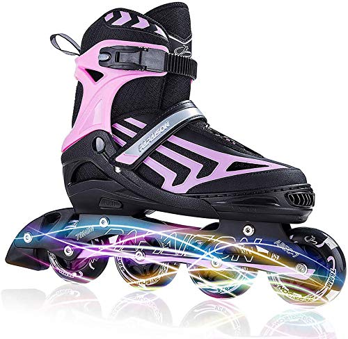 Adjustable Inline Skates for Kids and Adults with Light up