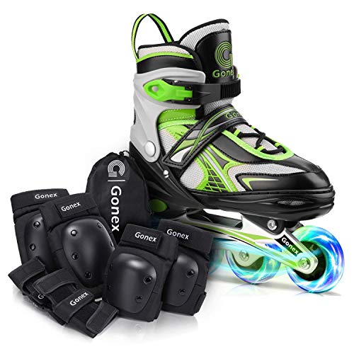Gonex Size L Inline Skates with Elbow Pads Knee Pads