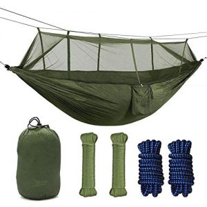 Camping Hammock with Mosquito Net for Relaxation, Traveling