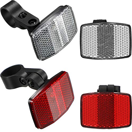 HESTYA 4 Pieces Bike Front and Rear Reflectors