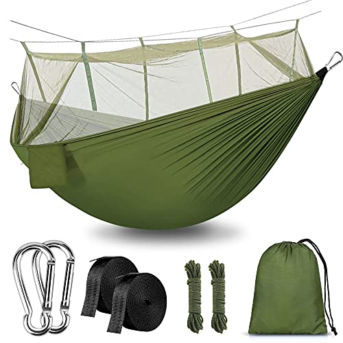 Camping Hammock with Net Outdoor Hammock Travel Bed Lightweight Camping Hammock with Net Outdoor