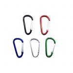 5 Pack Aluminum Carabiner,D Shape Keychain Clip