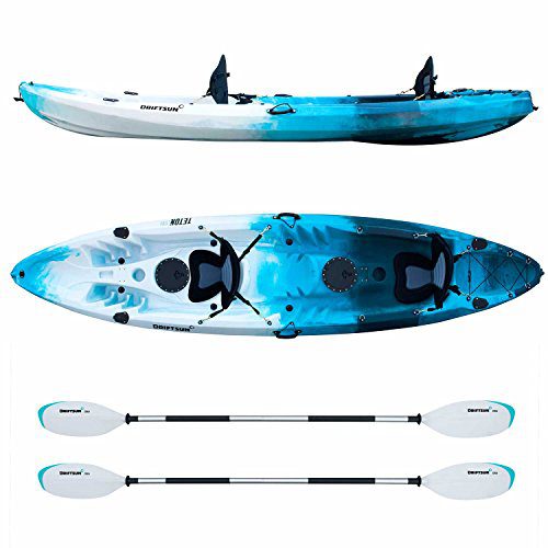 Hard Shell Recreational Tandem Kayak Aluminum Paddles