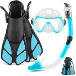 ZEEPORTE Mask Fin Snorkel Set with Adult Snorkeling Gear