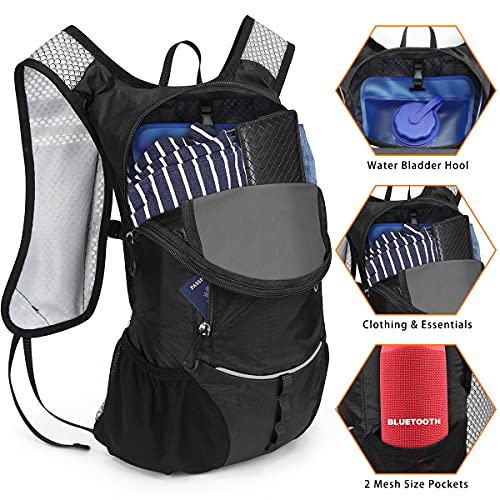 Strap Pouch Light Weight Daypack for Hiking Cycling Running Biking Camping 2L Water Bladder NEVO RHINO Hydration Backpack 
