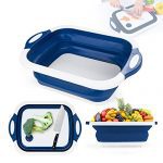 Collapsible Cutting Board 3 in 1 Chopping Board with Drain Plug
